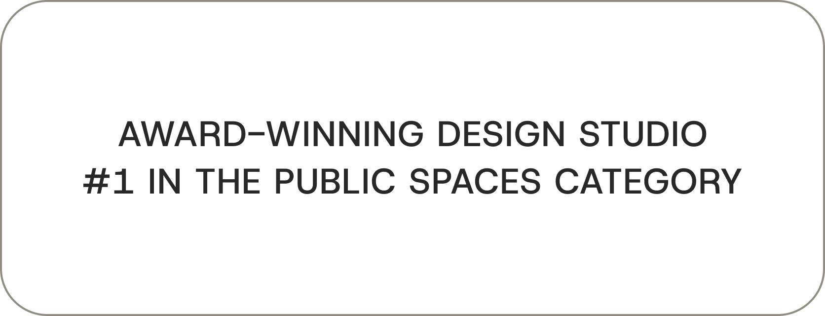 Public Spaces Category Award